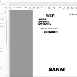 Sakai Vibrating Roller SW651 SW651B SW651ND Parts Manual - PDF DOWNLOAD