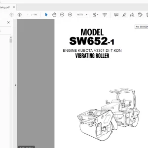 Sakai Vibrating Roller SW652-1 Engine Kubota Parts Manual - PDF DOWNLOAD
