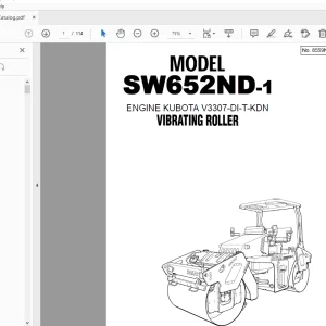 Sakai SW652ND-1 Engine Kubota V3307-DI-T-KDN Parts Manual PDF