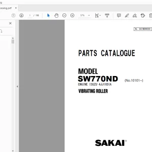 Sakai Vibrating Roller SW770ND Parts Manual - PDF DOWNLOAD
