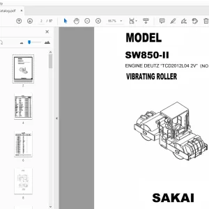 Sakai Vibrating Roller SW850-II Parts Manual - PDF