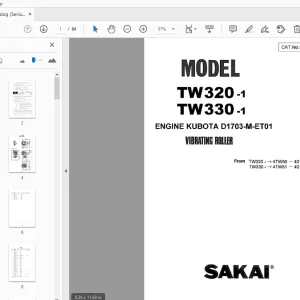 Sakai Vibrating Roller TW320-1 TW330-1 Parts Manual - PDF