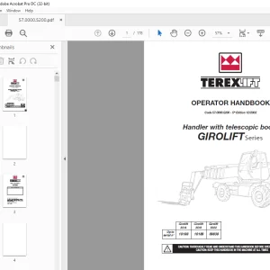 Terexlift Girolift Handler with telescopic boom Operators Manual - PDF