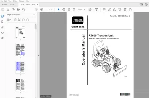 Toro RT600 Traction Unit Operator's Manual 313000501 and Up PDF