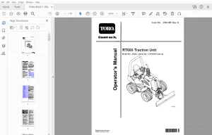 Toro RT600 Traction Unit Operator's Manual 313000501 and Up PDF