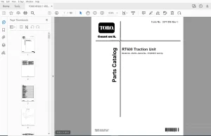Toro RT600 Traction Unit Parts Manual 313000001 and Up PDF