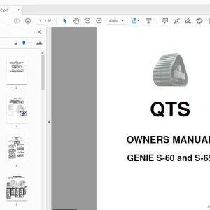 GENIE S-60 & S-65 OWNERS MANUAL 147182 - PDF DOWNLOAD