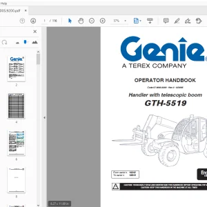 Genie GTH-5519 Handler with telescopic boom Operator's Manual - PDF