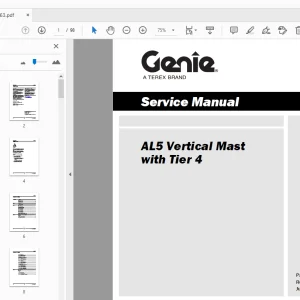 Genie AL5 Vertical Mast with Tier 4 Service Manual - PDF