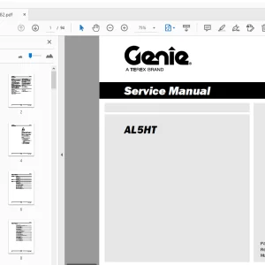 Genie AL5HT Service Manual 1265482 - PDF DOWNLOAD