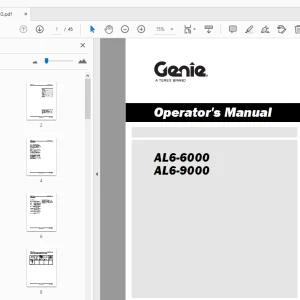 Genie AL6-6000 AL6-9000 Operator's Manual 1254860 - PDF DOWNLOAD