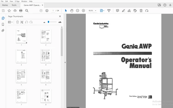 Genie AWP Operator’s Manual 31257 – PDF DOWNLOAD – HeyDownloads ...