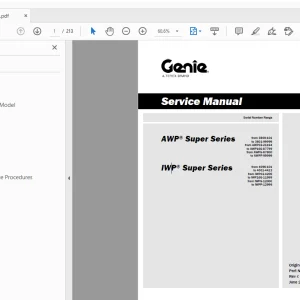 Genie AWP Super Series IWP Super Series Service Manual 38139 - PDF