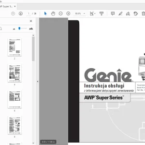Genie AWP Super Series Instrukcja obsługi z informacjami dotyczącymi serwisowania 114002PO - PDF