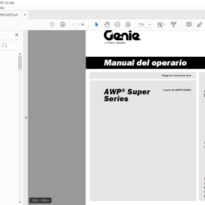 Genie AWP Super Series Manual del operario 1298034