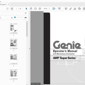 Genie AWP Super Series Operator's Manual 114002 - PDF DOWNLOAD