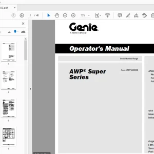 Genie AWP Super Series Operator's Manual 1298033 - PDF DOWNLOAD