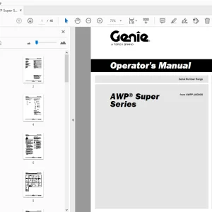 Genie AWP Super Series Operator's Manual 1298034 - PDF DOWNLOAD
