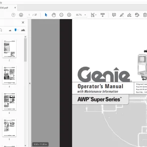 Genie AWP Super Series Operator's Manual 145356 - PDF DOWNLOAD