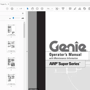 Genie AWP Super Series Operator's Manual 37168 PDF