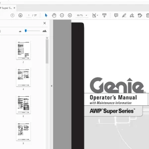 Genie AWP Super Series Operator's Manual 82910 - PDF DOWNLOAD