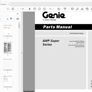 Genie AWP Super Series Parts Manual 107480 - PDF DOWNLOAD