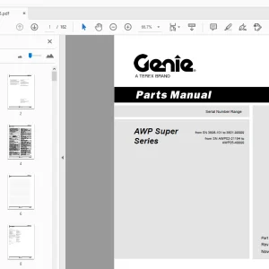 Genie AWP Super Series Parts Manual 38138 - PDF DOWNLOAD