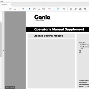 Genie Access Control Module Operator's Manual (Supplement) 1277289 PDF