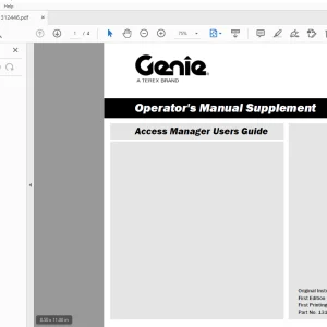 Genie Access Manager Users Guide Supplement Operator's Manual 1312446 - PDF