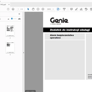 Genie Alarm bezpieczeństwa operatora Dodatek do instrukcji obsługi - PDF