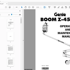 Genie Boom Z-4522 Operating & Maintenance Manual 139543 - PDF DOWNLOAD