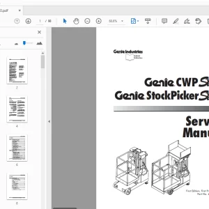 Genie CWP Super Series StockPicker Super Series Service Manual 40460 - PDF