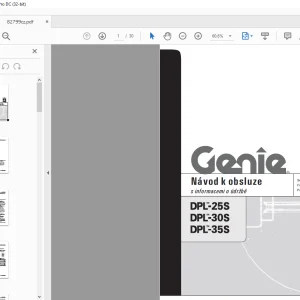 Genie DPL-25S DPL-30S DPL-35S Návod k obsluze Návod k obsluze Manual
