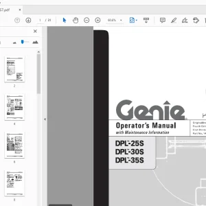 Genie DPL-25S DPL-30S DPL-35S Operation & Maintenance Manual 145357 - PDF DOWNLOAD