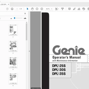 Genie DPL-25S DPL-30S DPL-35S Operator's Manual 133499 - PDF DOWNLOAD