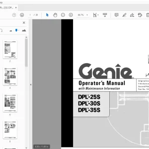 Genie DPL-25S DPL-30S DPL-35S Operator's Manual 162436 - PDF DOWNLOAD