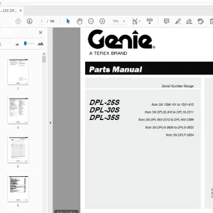 Genie DPL-25S DPL-30S DPL-35S Parts Manual 40461 - PDF DOWNLOAD