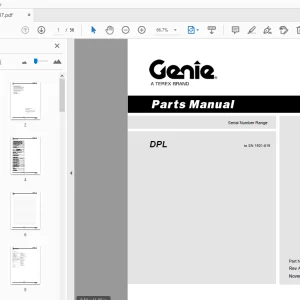 Genie DPL Parts Manual 20947 - PDF DOWNLOAD