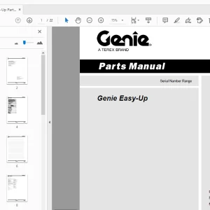 Genie Easy-Up Parts Manual 20945 - PDF DOWNLOAD