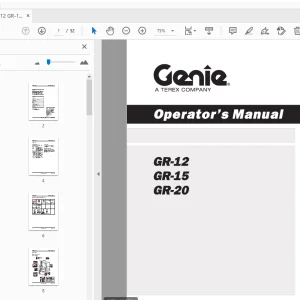 Genie GR-12 GR-15 GR-20 Operator's Manual 133069 - PDF DOWNLOAD