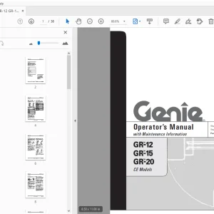 Genie GR-12 GR-15 GR-20 Operator's Manual 97779 PDF