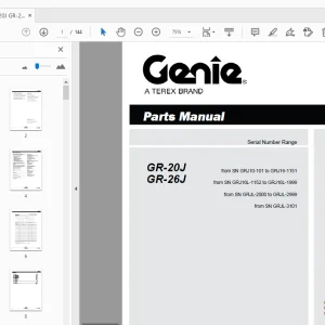 Genie GR-20J GR-26J Parts Manual 133592 - PDF DOWNLOAD