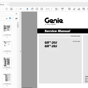 Genie GR-20J GR-26J Service Manual 1312899 - PDF DOWNLOAD