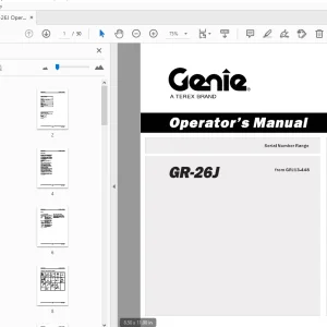 Genie GR-26J Operator's Manual 1255264 - PDF DOWNLOAD
