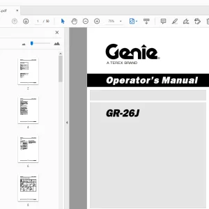 Genie GR-26J Operator's Manual 237384 - PDF DOWNLOAD