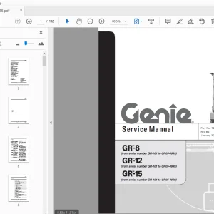 Genie GR-8 GR-12 GR-15 Service Manual 72965 - PDF DOWNLOAD