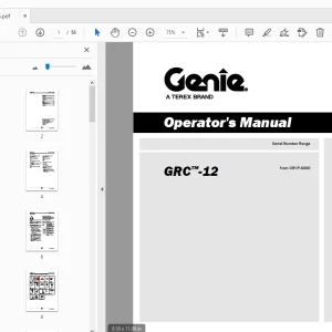 Genie GRC-12 Operator's Manual 1297726 - PDF DOWNLOAD