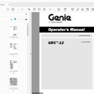 Genie GRC-12 Operator's Manual 1297727 - PDF DOWNLOAD
