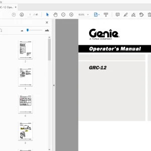 Genie GRC-12 Operator's Manual 133136 - PDF DOWNLOAD