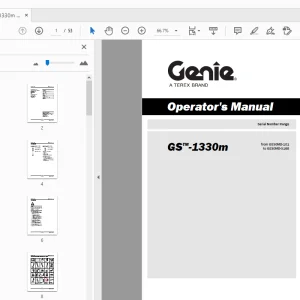 Genie GS-1330m Operator's Manual 1290847 - PDF DOWNLOAD